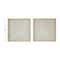 Set of 2 Brown Plastic Coastal Shadow Box, 20" x 20"